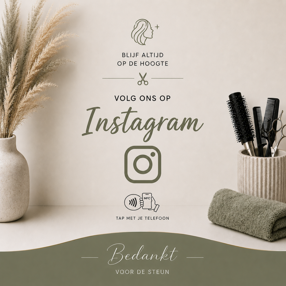 Instagram Follow-kaart, design Kappers